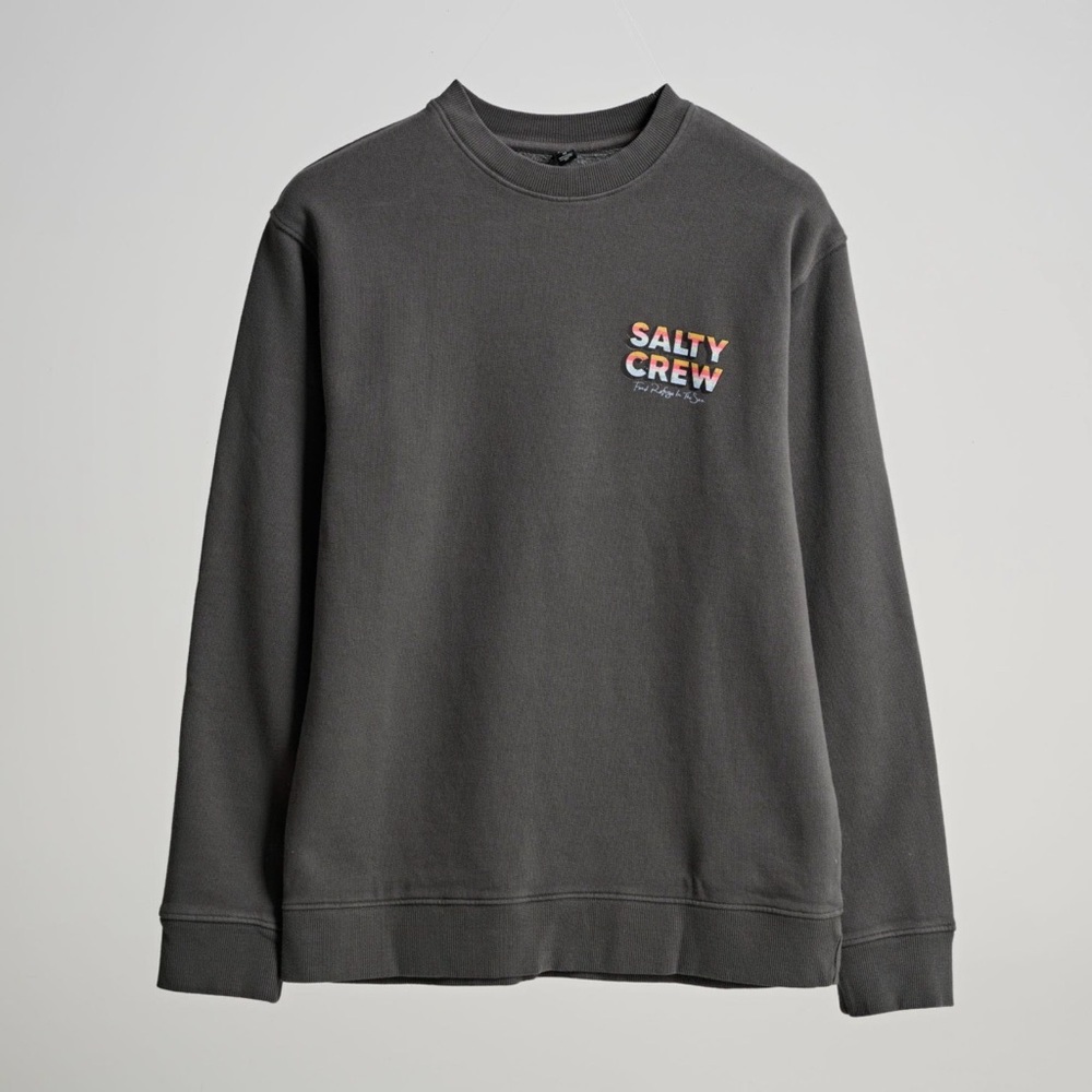 Salty Crew Men's Charcoal Crewneck Sweater